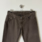 Low waist bootleg denim | Soft brown