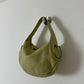Leather hand bag | Olive green