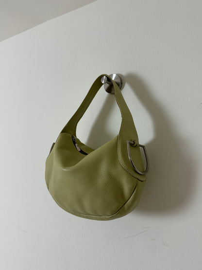 Leather hand bag | Olive green