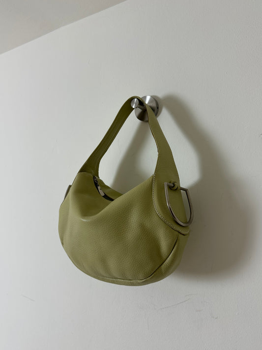 Leather hand bag | Olive green