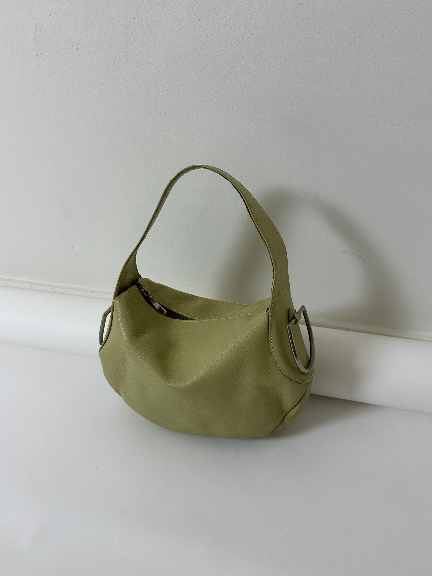 Leather hand bag | Olive green