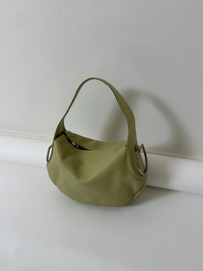 Leather hand bag | Olive green