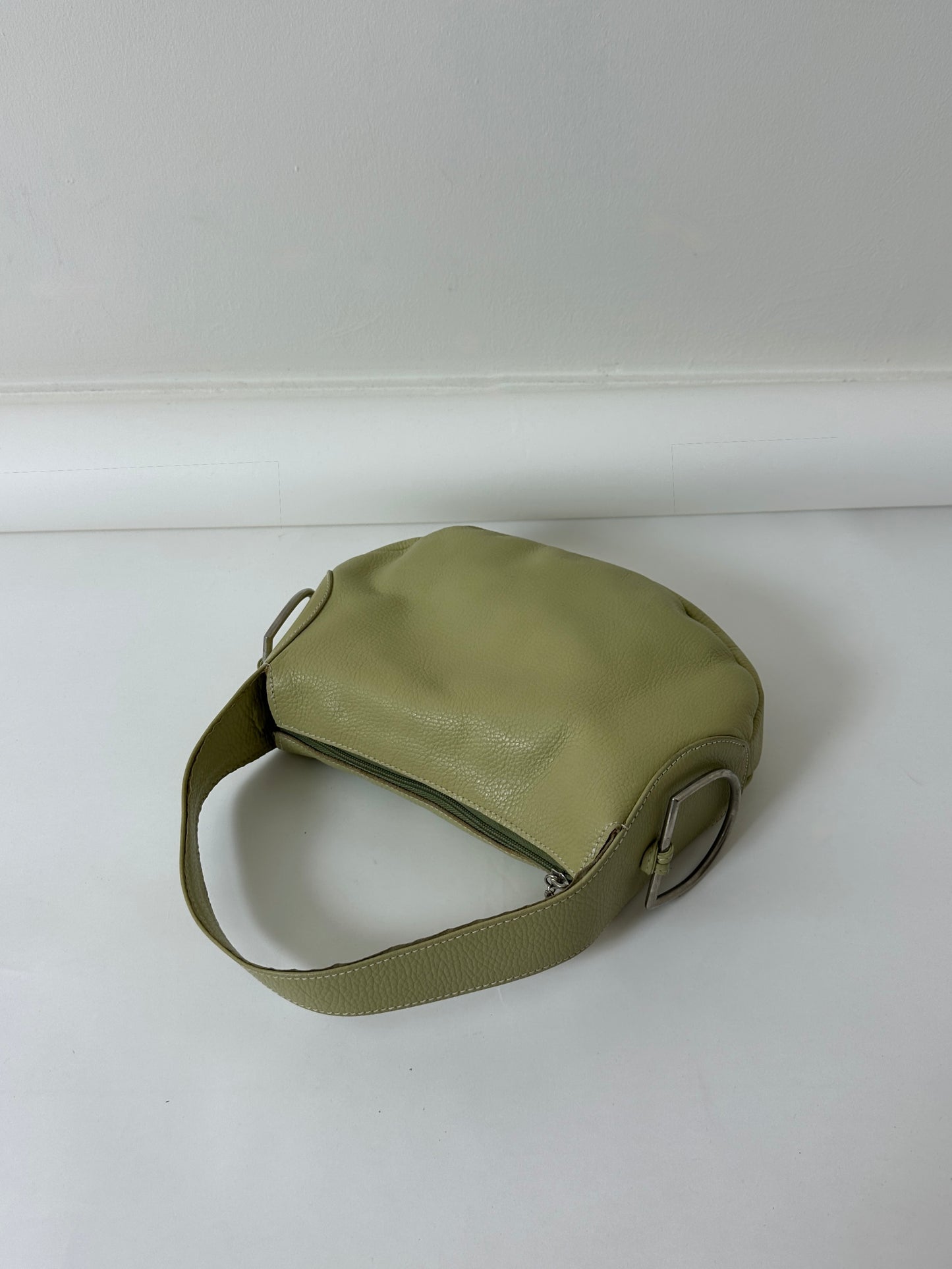 Leather hand bag | Olive green