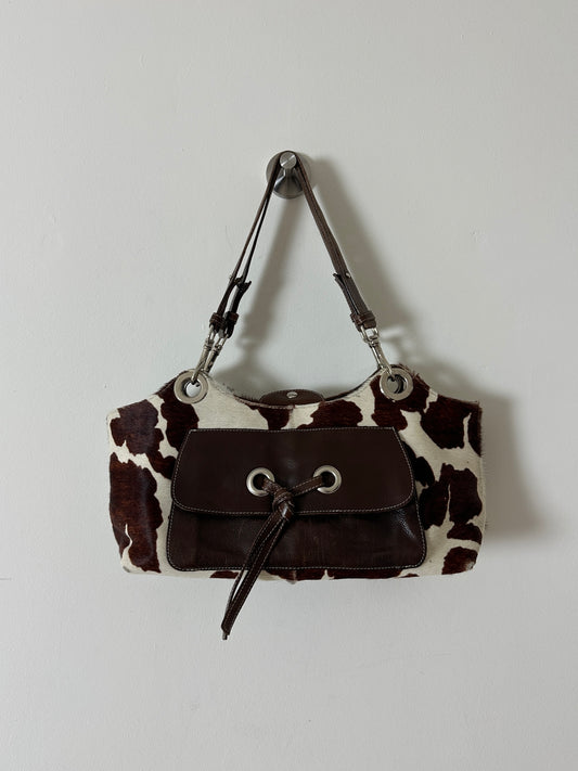 Cow leather shoulder bag | Brown