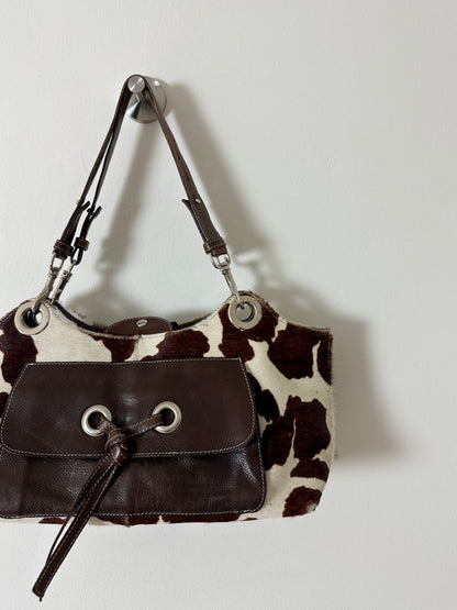 Cow leather shoulder bag | Brown