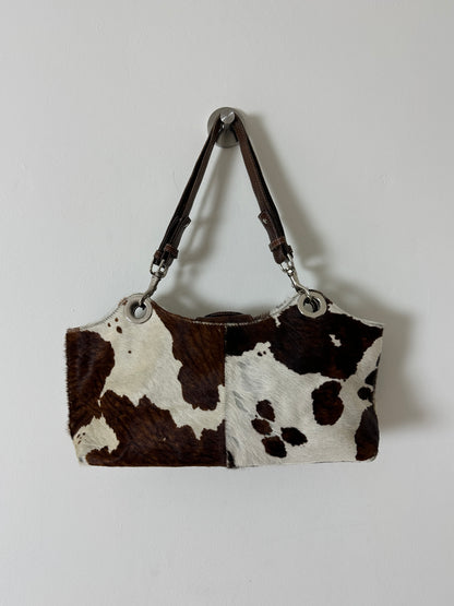 Cow leather shoulder bag | Brown