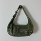 Leather shoulder bag | Forest green