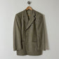 Oversized woven blazer | Beige / black