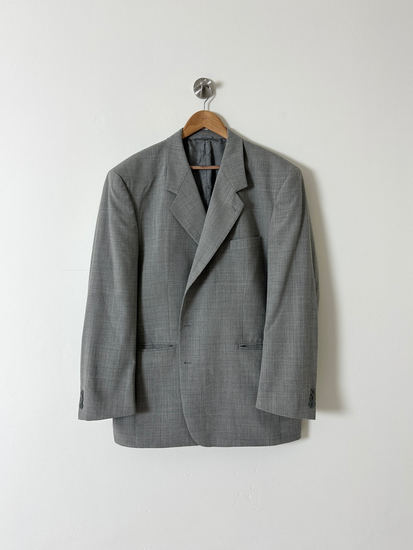 Oversized wool blend blazer | Grey