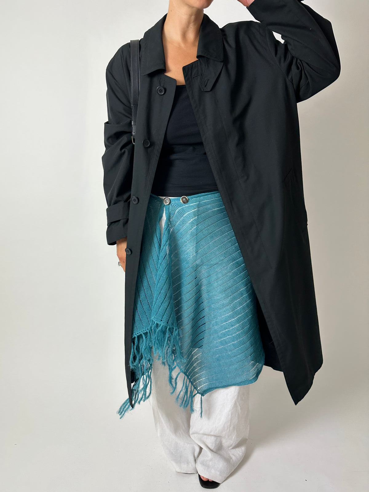 Oversized trench coat | Black
