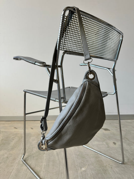 Leather belt bag | Soft grey