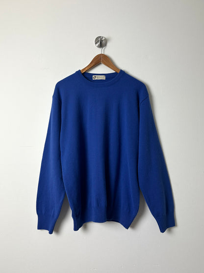 Crew neck sweater | Bright blue