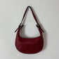 Leather shoulder / crossbody bag | Bordeaux red