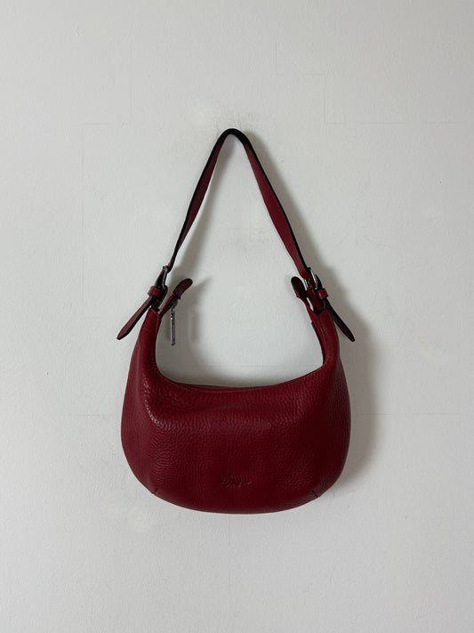 Leather shoulder / crossbody bag | Bordeaux red