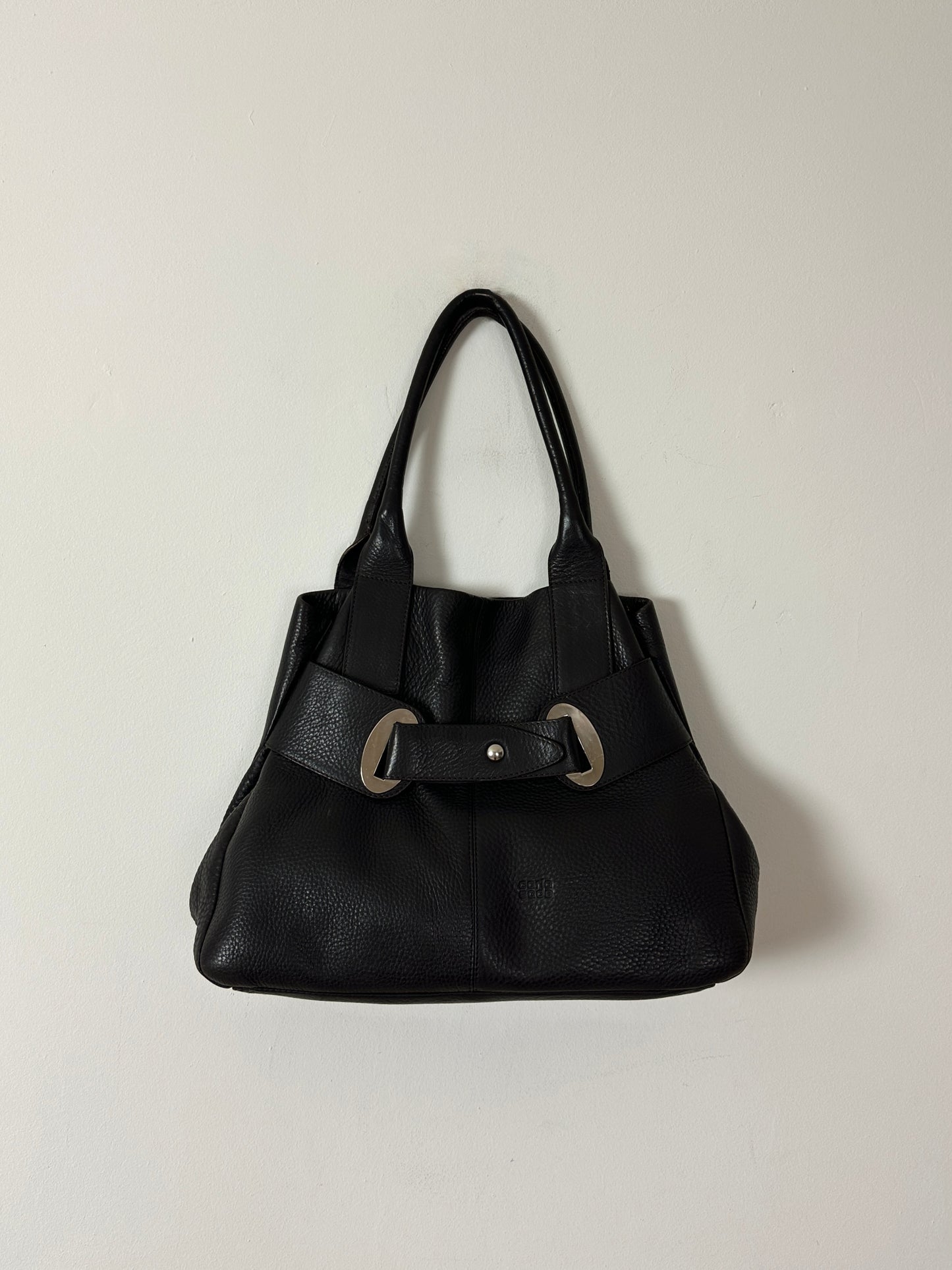 Leather shoulder bag | Dark Brown