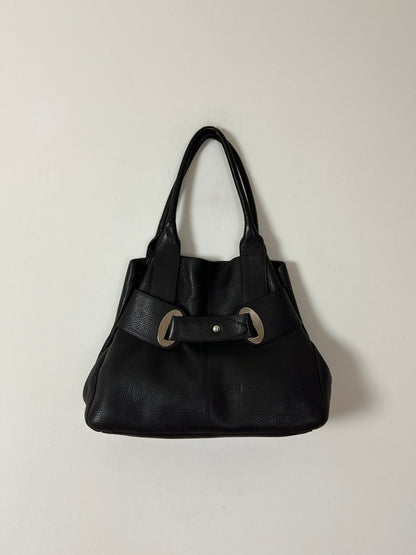 Leather shoulder bag | Dark Brown