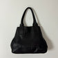 Leather shoulder bag | Dark Brown