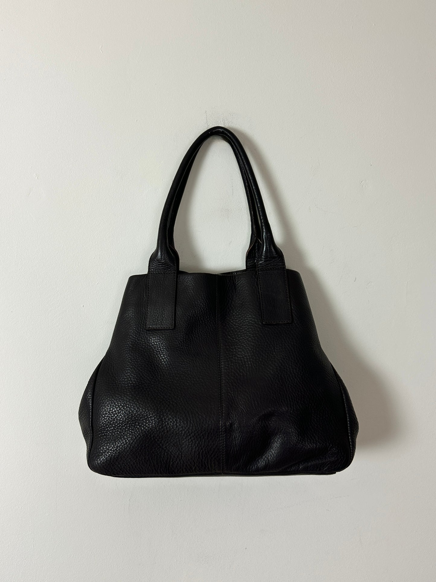 Leather shoulder bag | Dark Brown