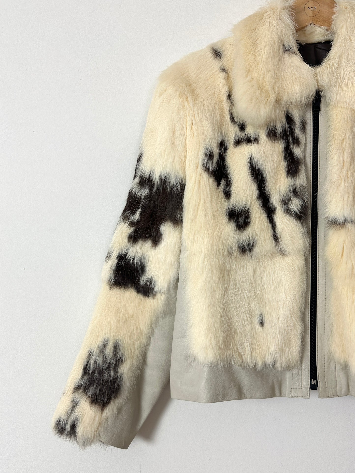 Cow leather jacket | Ecru