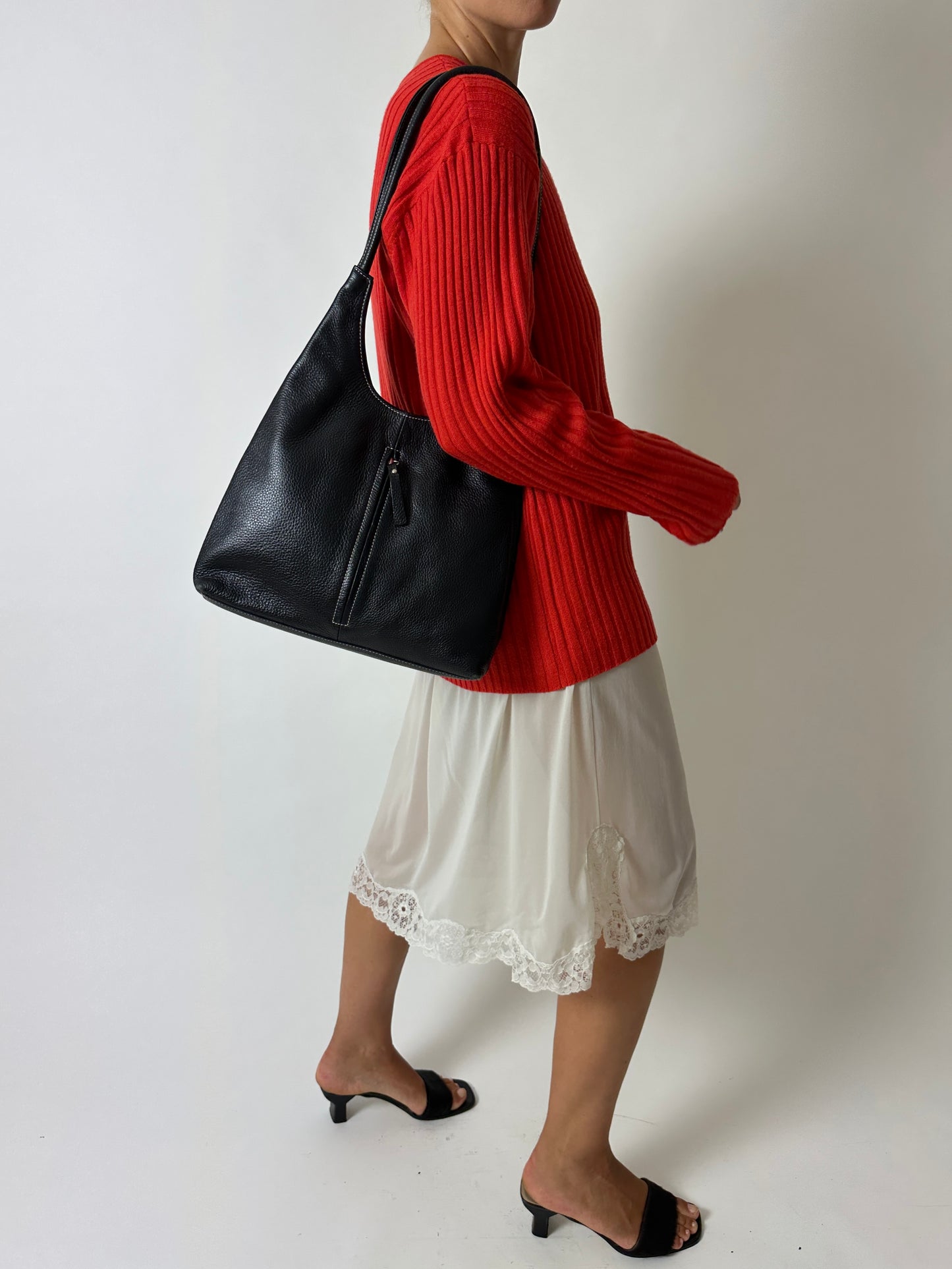 Lace slip skirt | Off white