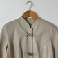 Leather fitted jacket | Stone