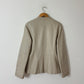 Leather fitted jacket | Stone
