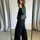 Leather jacket | Dark green