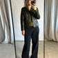 Leather jacket | Dark green