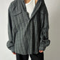 Oversized checked shirt | Grey