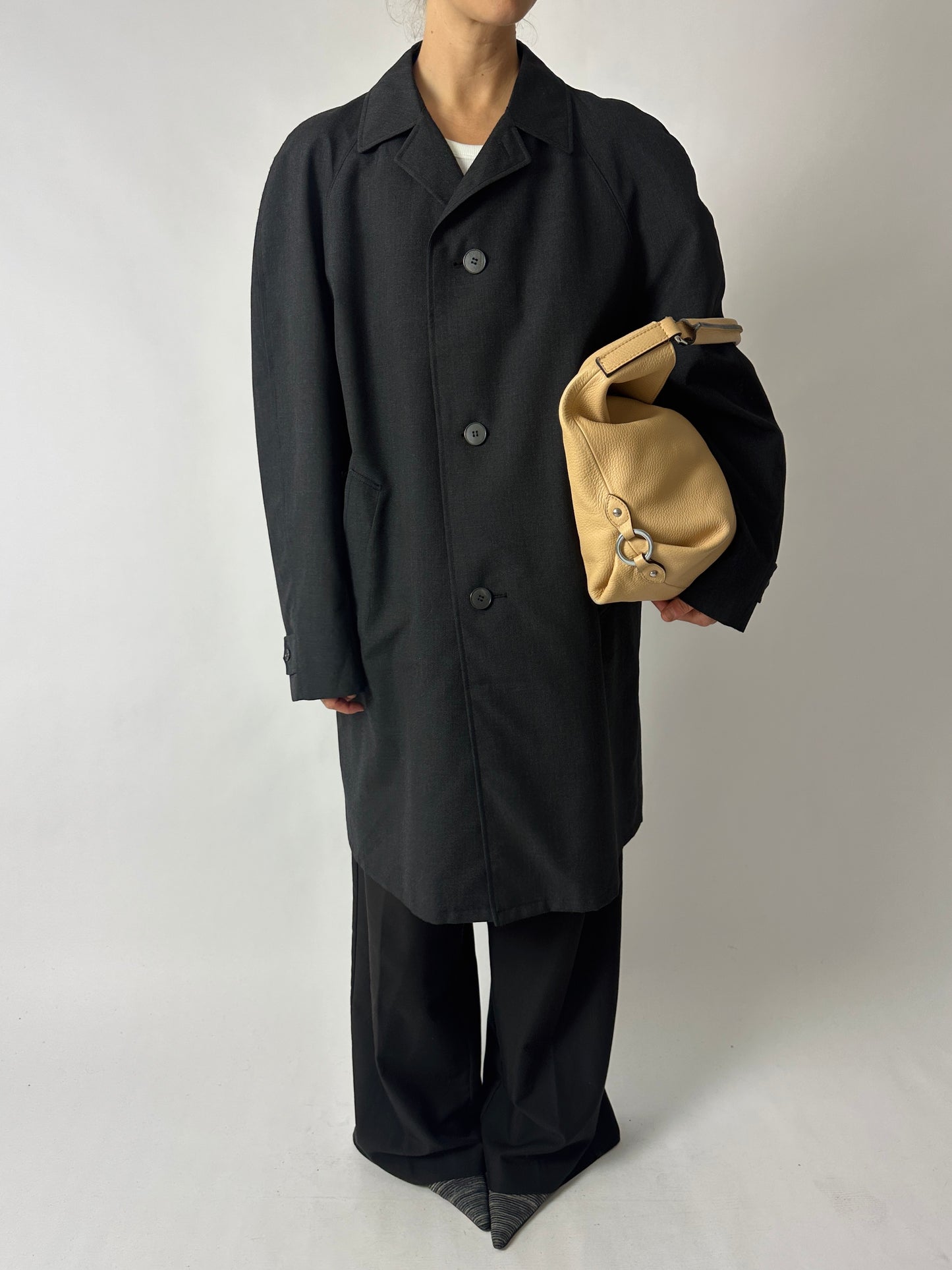 Wool blend Mac coat | Dark grey
