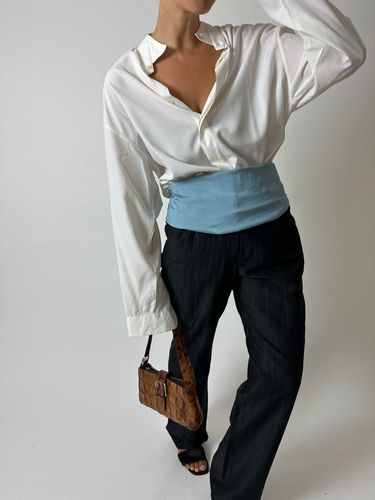 NYN deadstock silk scarf | Deep Turquoise