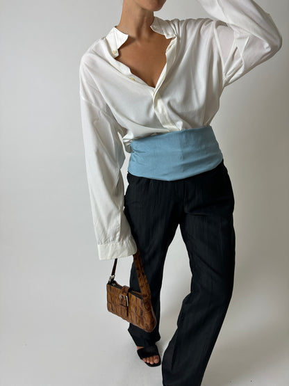 NYN deadstock silk scarf | Deep Turquoise