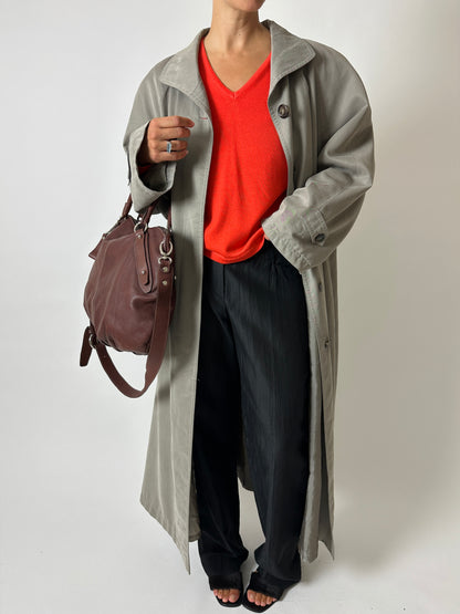 Leather tote bag | Dark brown