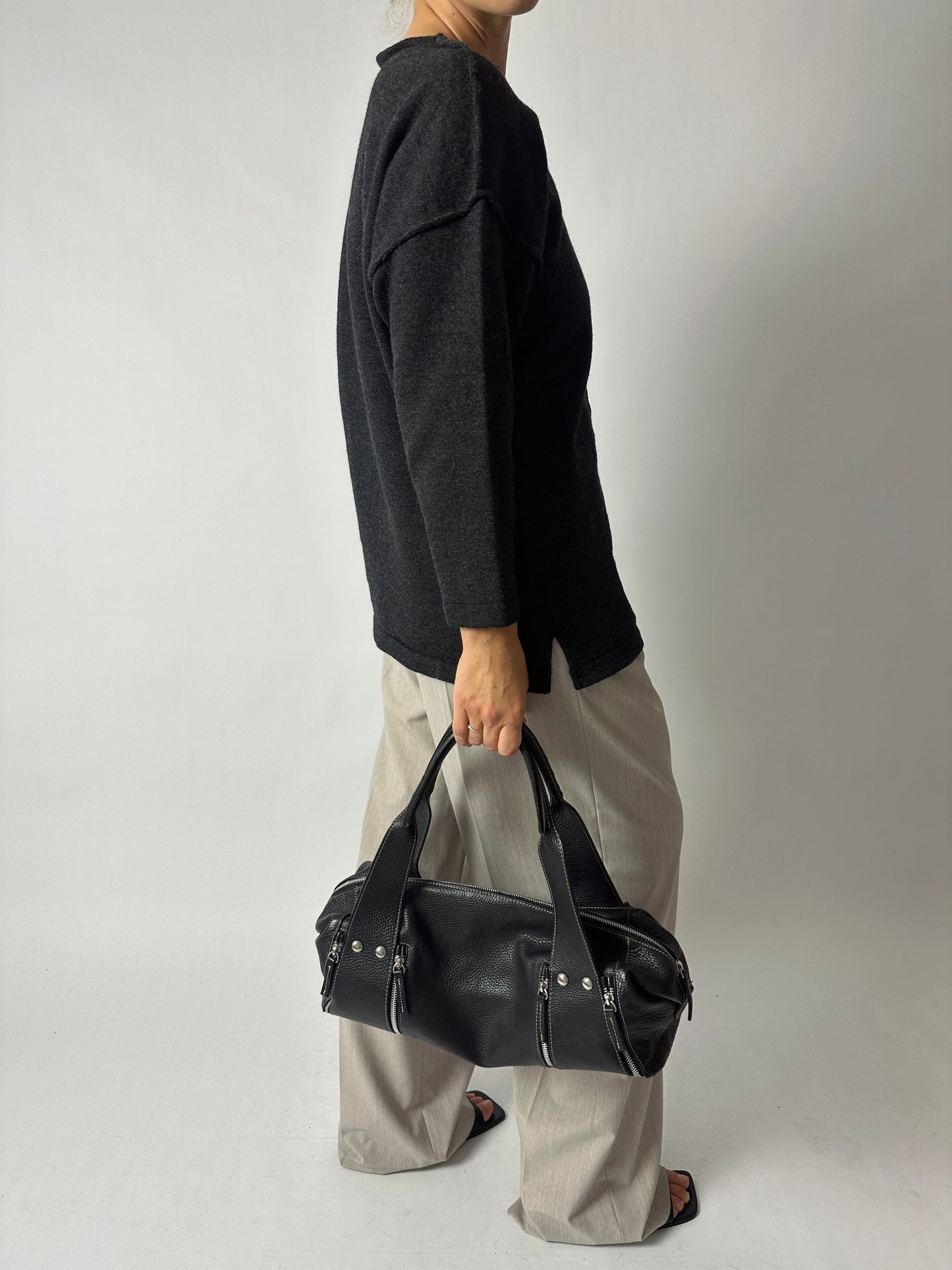 Wool jumper | Dark grey