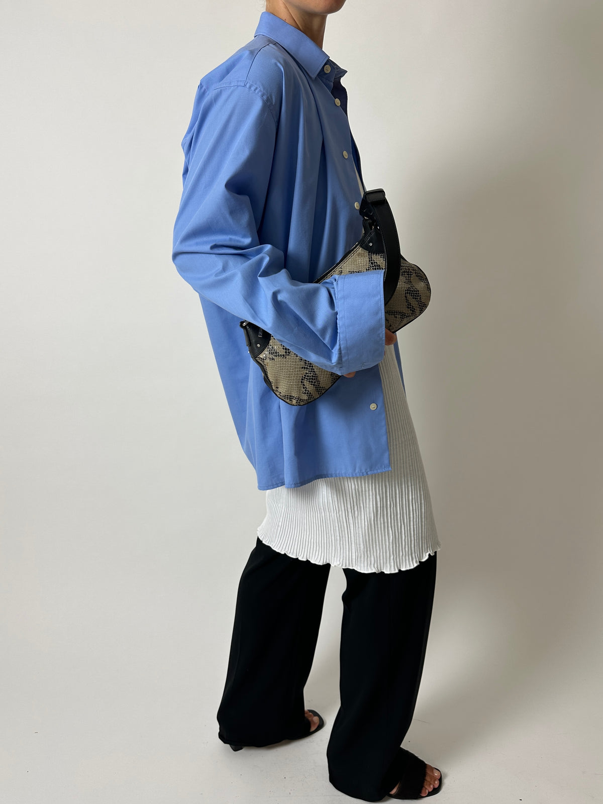 Relaxed cotton shirt | Light Blue