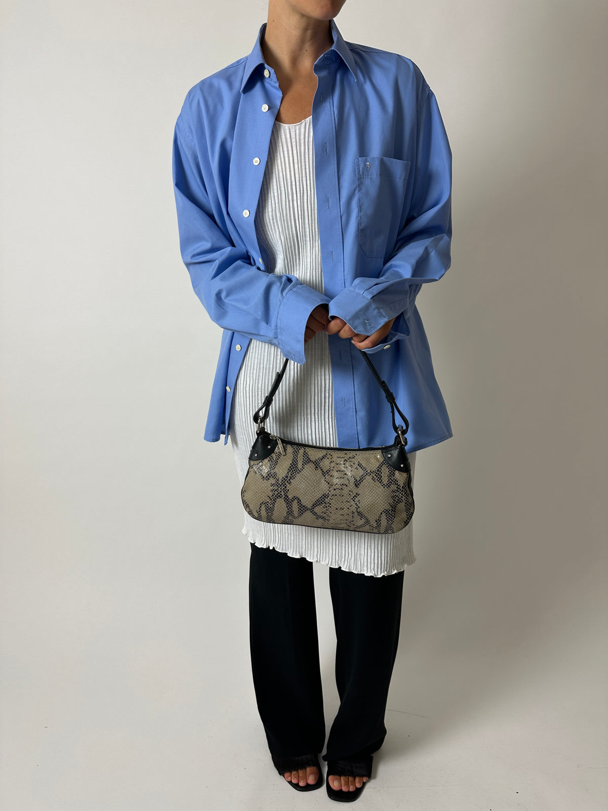 Relaxed cotton shirt | Light Blue