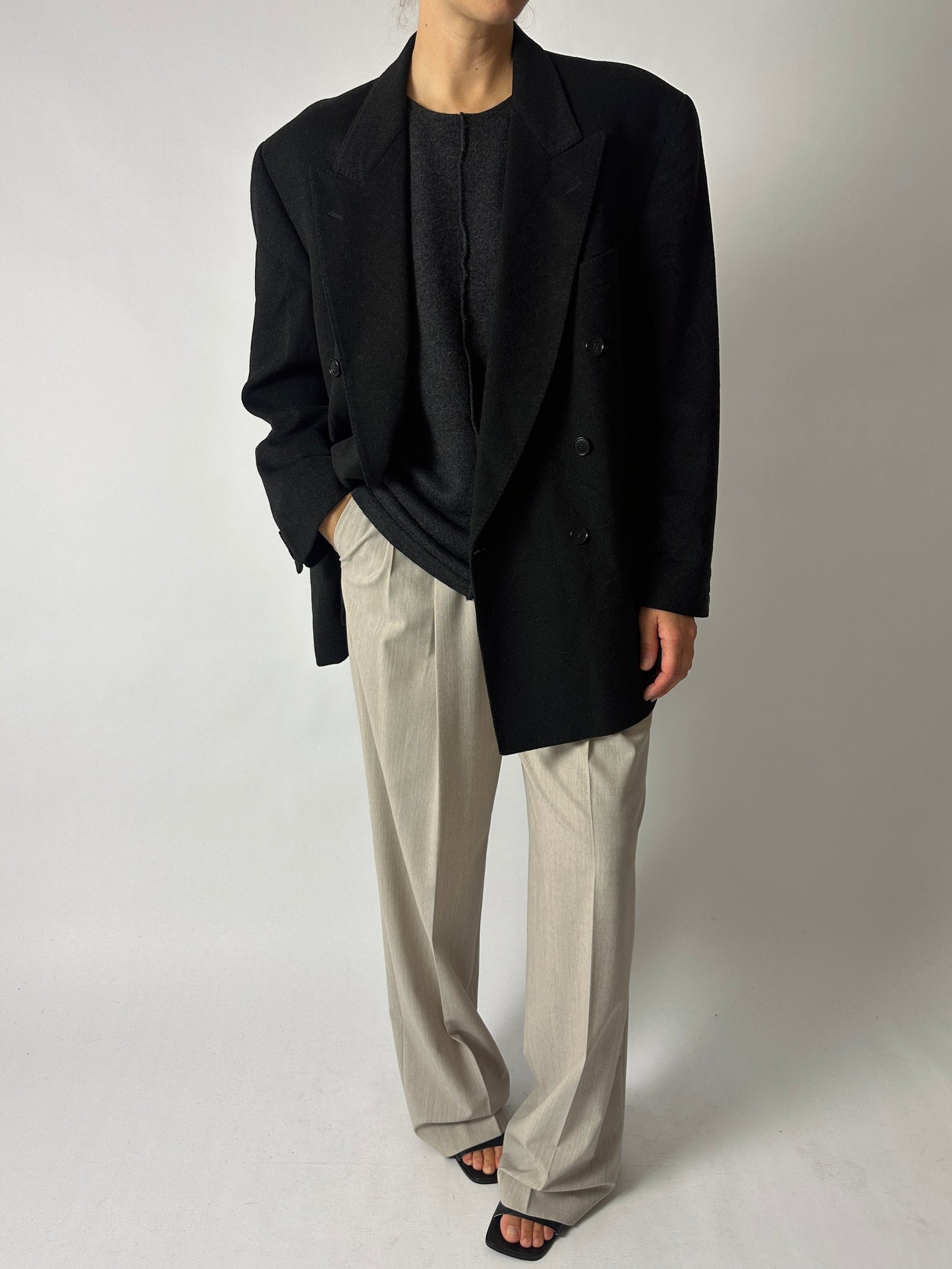 Wool jumper | Dark grey