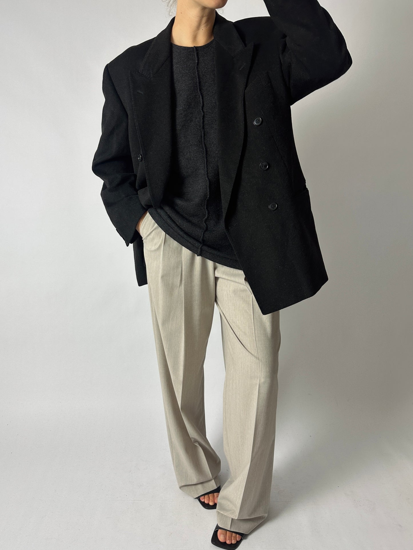 Wool jumper | Dark grey