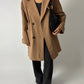 Oversized double-breasted coat | Soft camel