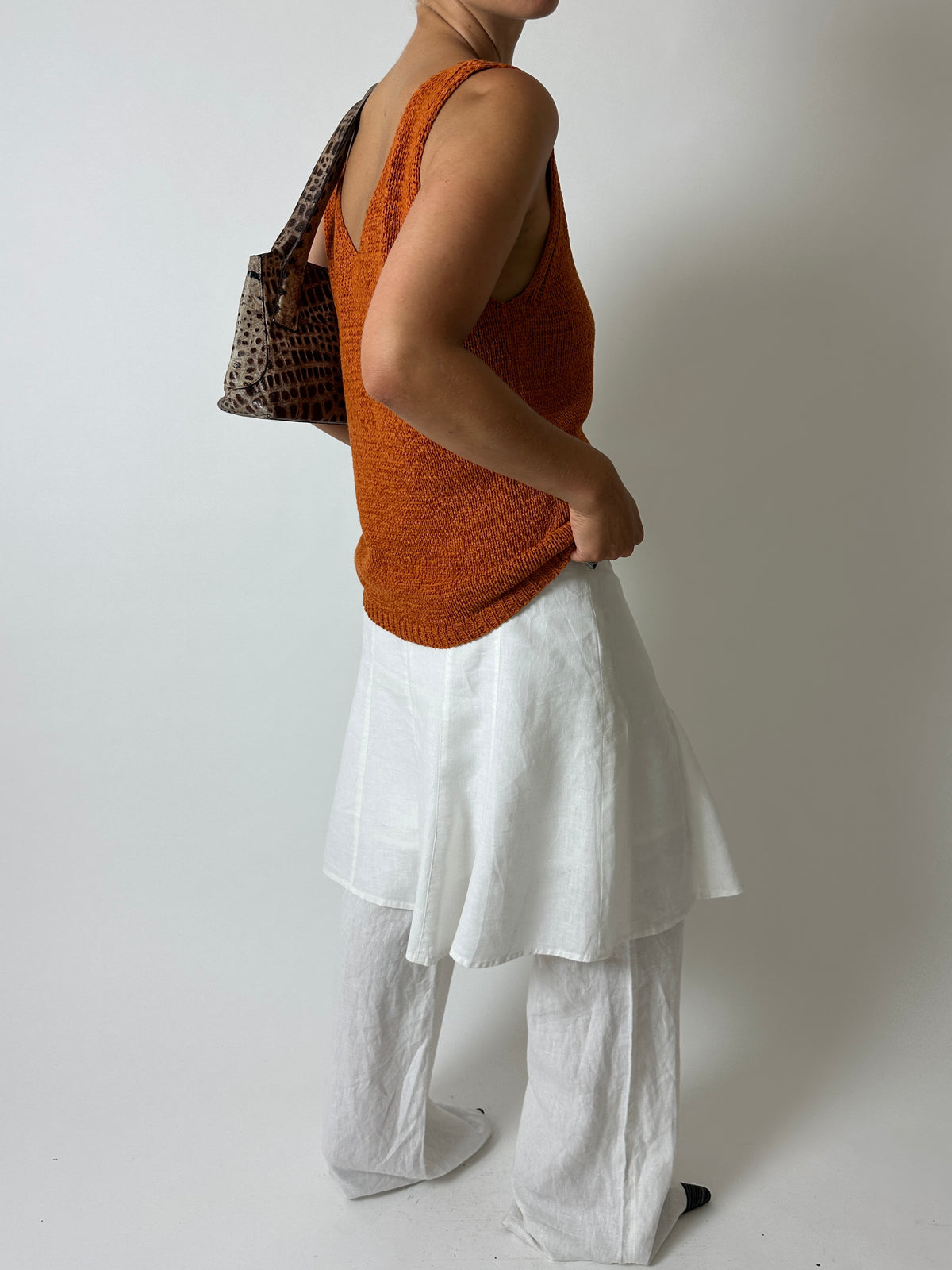 Linen skirt | White