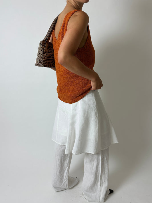 Linen skirt | White