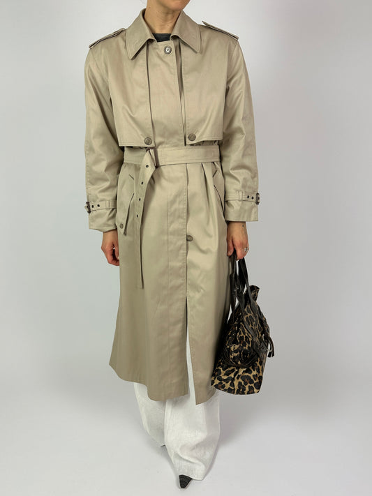 Long trench coat | Soft beige