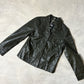 Leather jacket | Dark green