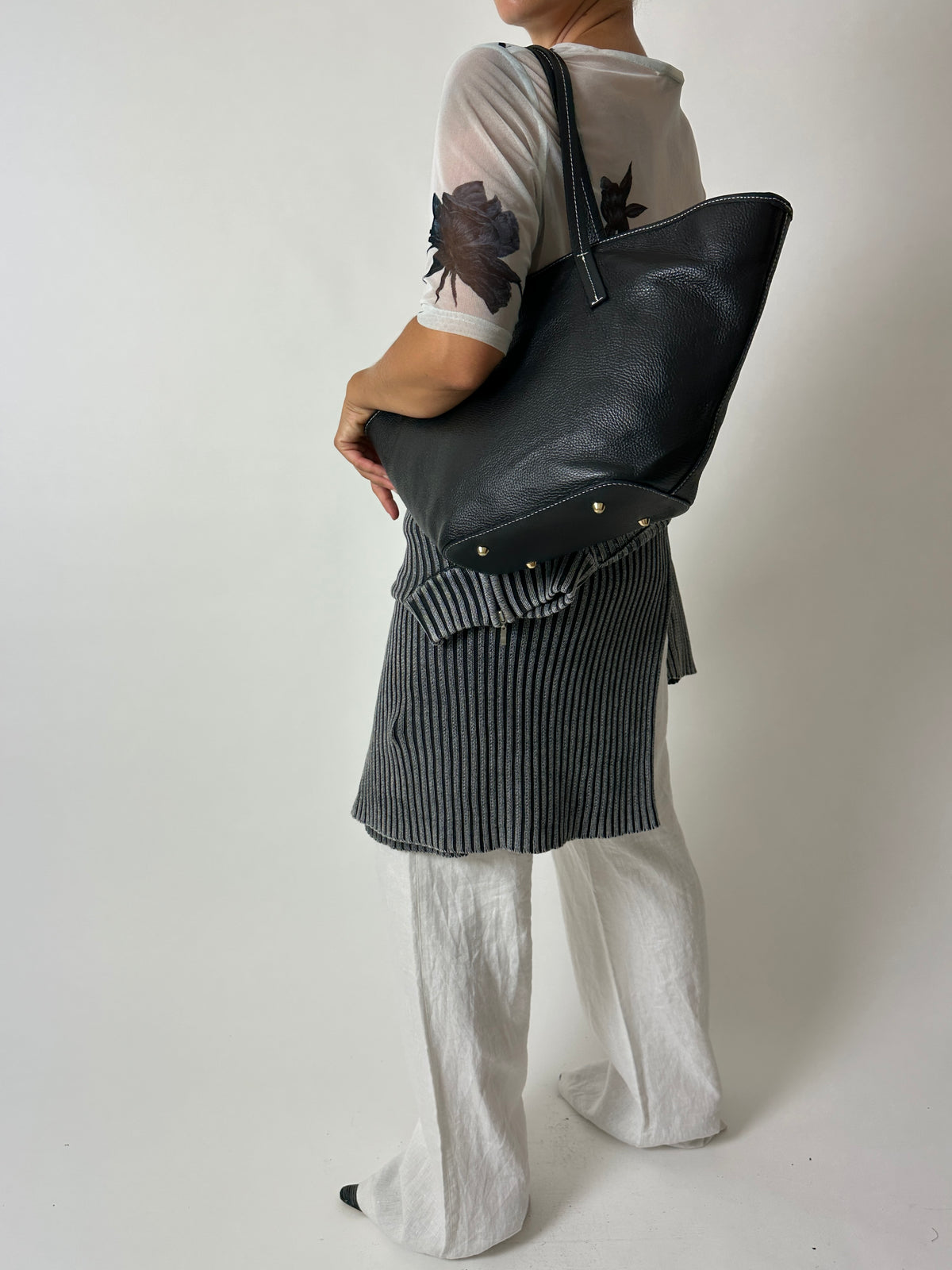 Zip up cotton sweater  | Dark grey