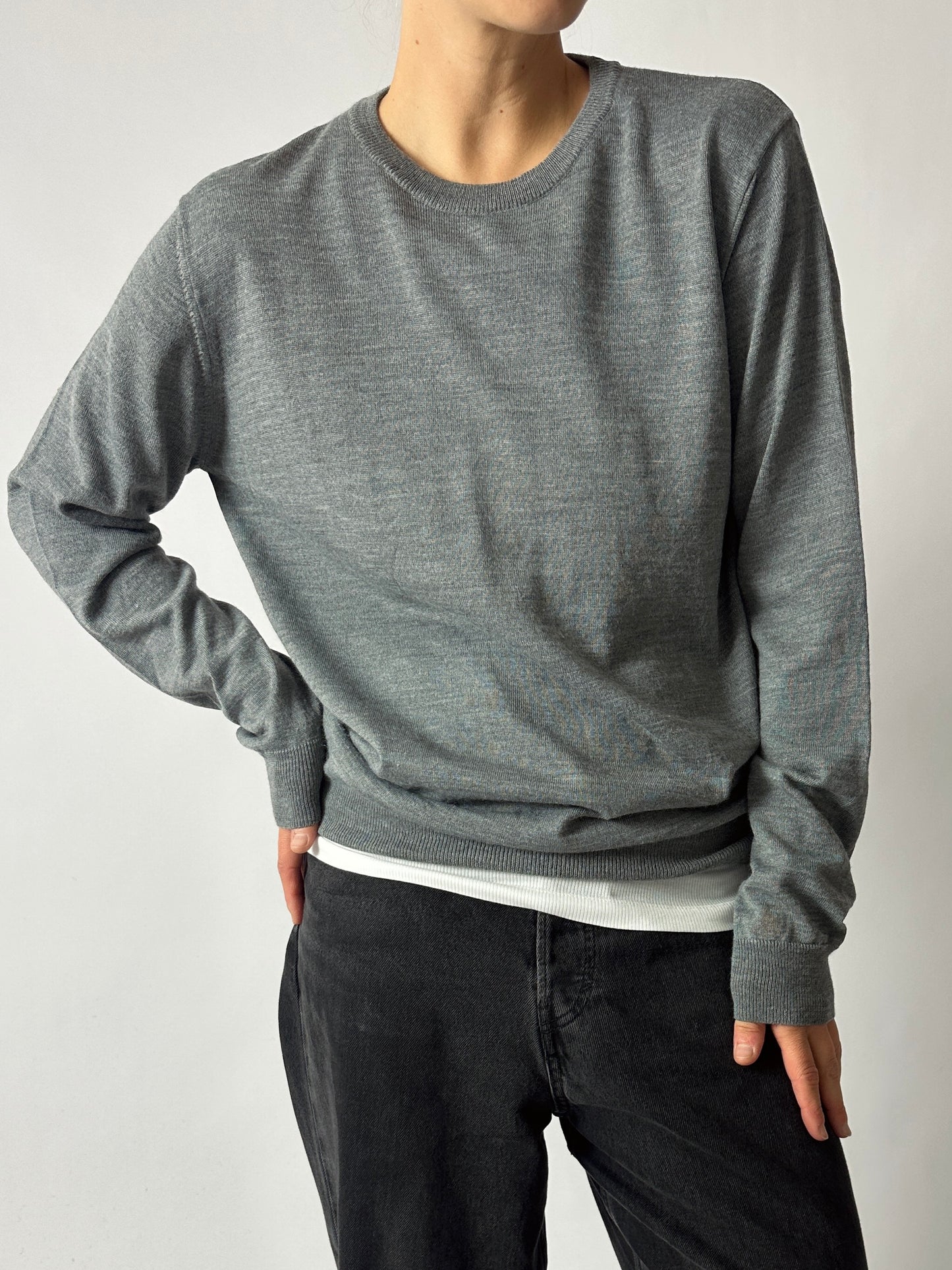 Wool blend jumper | Grey