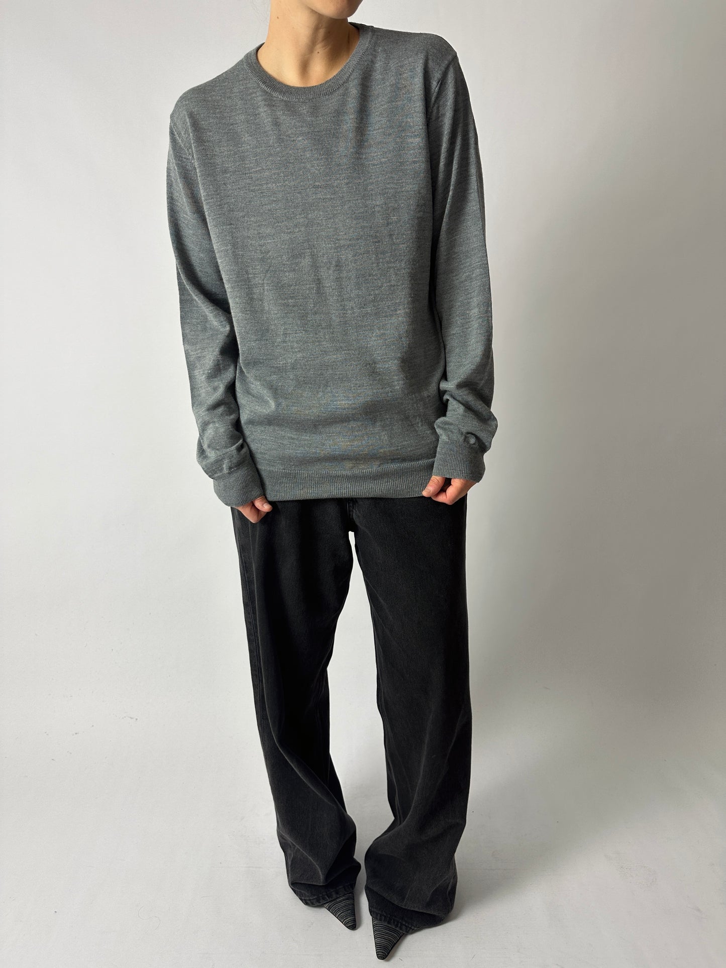 Wool blend jumper | Grey