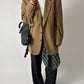 Oversized wool blazer | Dark Beige