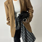 Oversized wool blazer | Dark Beige