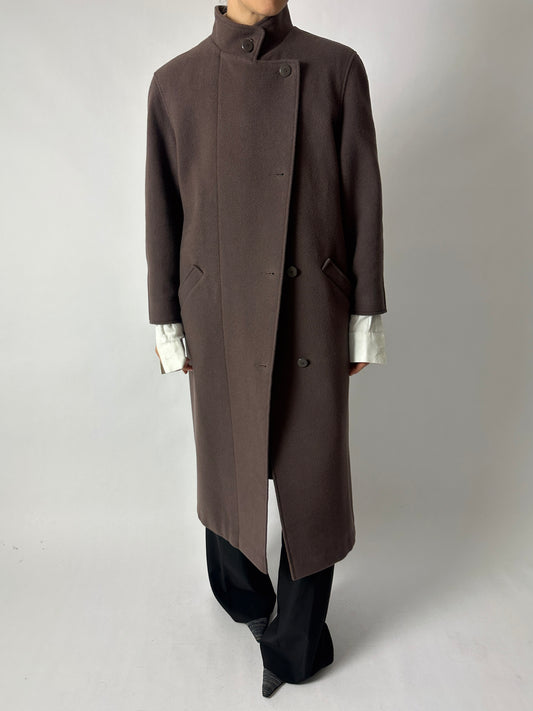 Long wool coat | Taupe