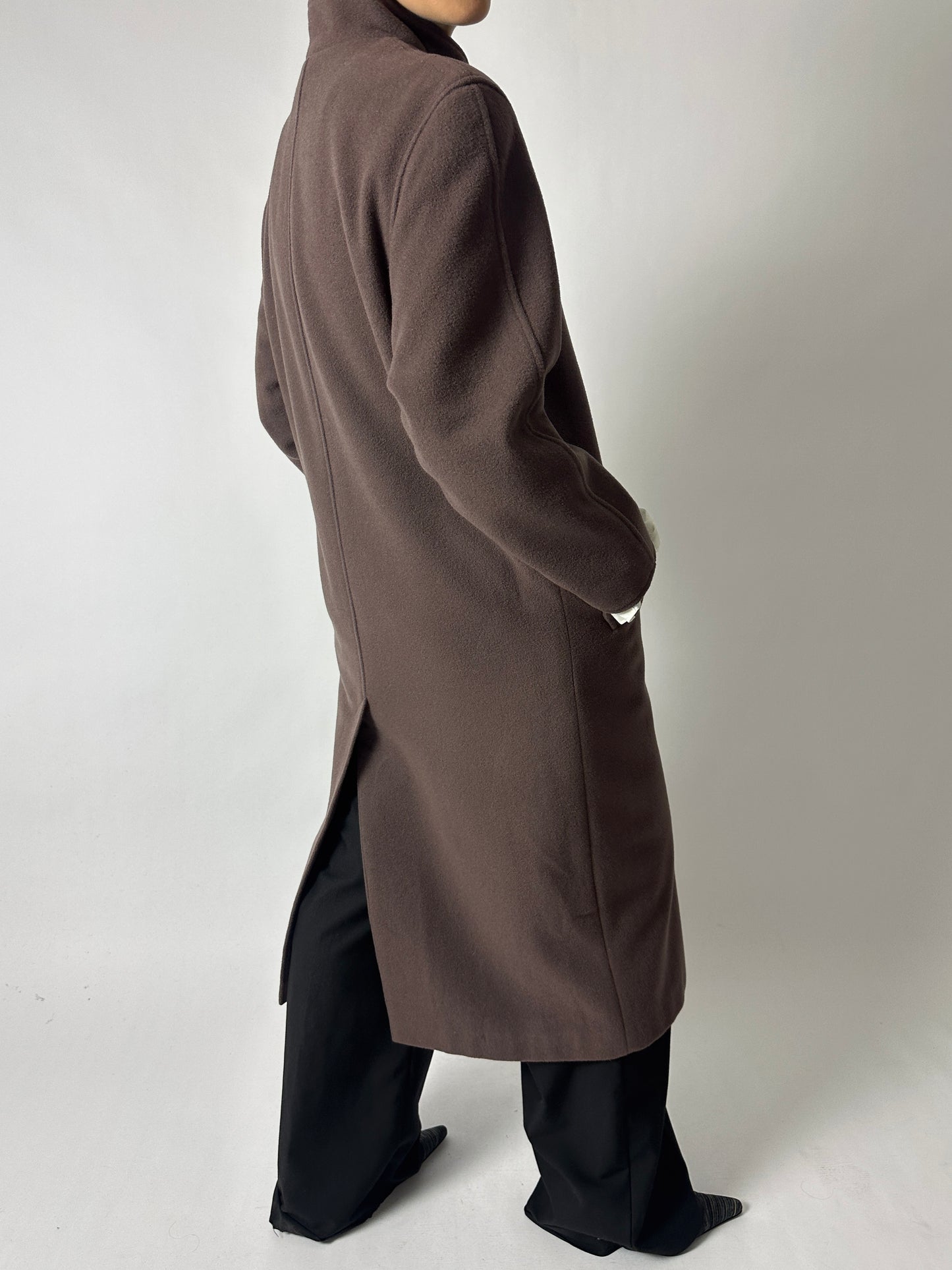 Long wool coat | Taupe